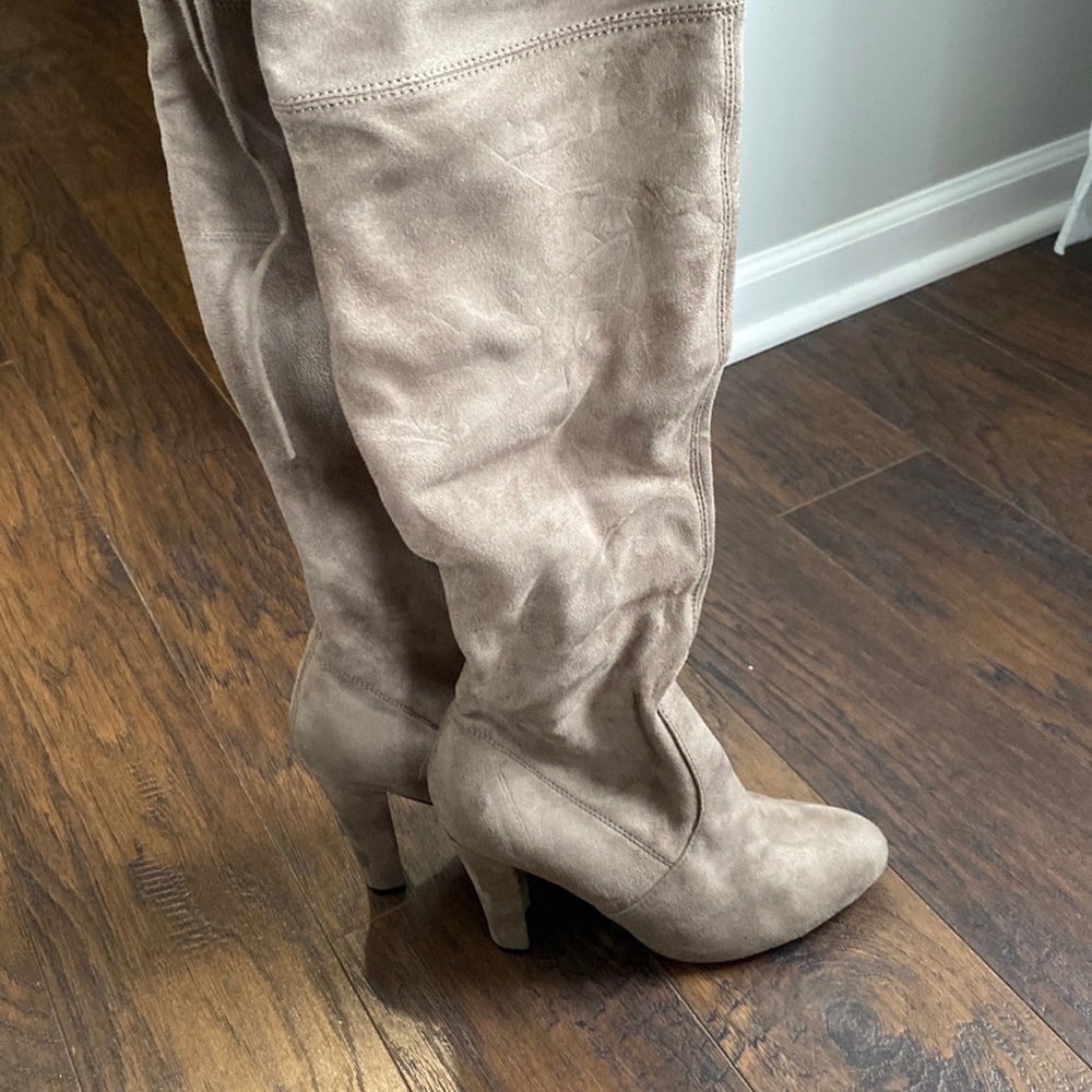 Steve Madden over the knee boots taupe gray size 7